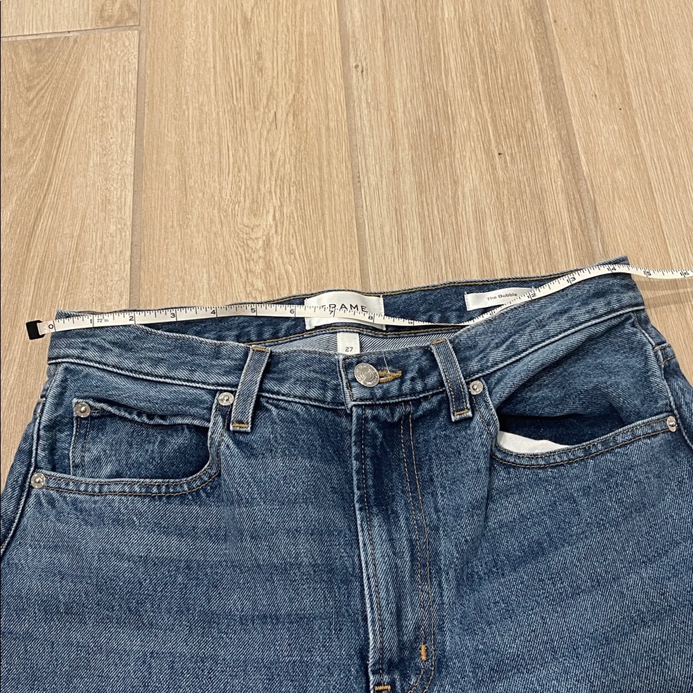 Frame Women’s Denim The Bubble High Rise Barrel Leg Westbury Jeans Sz 27/4 - Picture 11 of 13